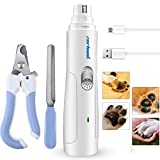 Zerhunt Dog Nail Grinder Clipper, Ultra Quiet Electric Pet Nail Grinder Trimmer Grooming for Small Medium Pets, Portable & Rechargeable Pet Nail Grinder Clipperail Grinder Clipper