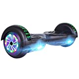 UNI-SUN Hoverboard for Kids, 6.5" Self Balancing Hoverboard with Bluetooth and LED Lights, Bluetooth Hover Board (Bluetooth Black)