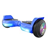 Swagtron Swagboard Twist 3 Self Balancing Hoverboard for Kids Multicolor LED Wheels and LiFePo Battery Technology (Blue)