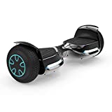 Zeebull Self-Balancing Hoverboard for Adults and Kids – 6.5" Large Puncture Resistant Wheels – Electric Balance Board with Bluetooth Speaker and LED Lights – Rechargeable Long Lasting Battery(Black)