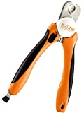 Mighty Paw Dog Nail Clippers | Pet Nail Trimmers & Nail File Set Includes a Built-in Safety Guard to Avoid Cutting Too Short. Stainless Steel Blade & Ergonomic Handle. Vet Recommended. (Orange)