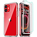 COOLQO Compatible for iPhone 12 /iPhone 12 Pro Case 6.1 Inch, with [2 x Tempered Glass Screen Protector] Clear 360 Full Body Silicone Protective Shockproof for iPhone 12/12 Pro Cases Phone Cover